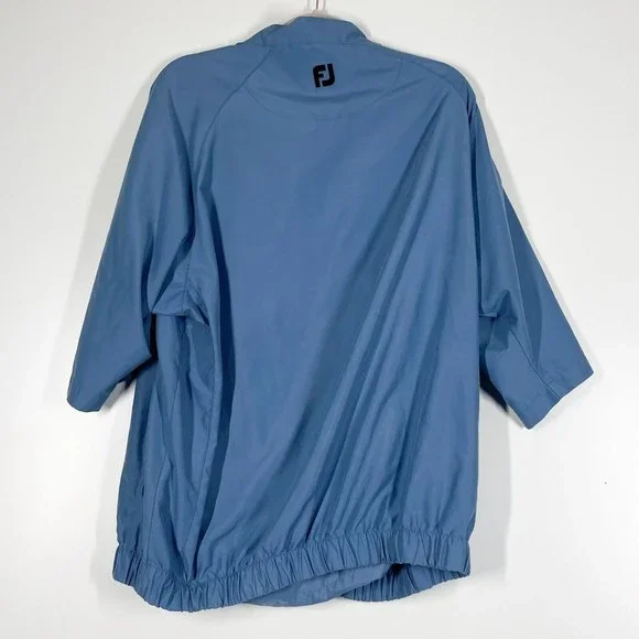 FootJoy Bent Tree Golf Club Shirt Men Blue Short Sleeve Elastic Waist Size Large - Picture 2 of 7